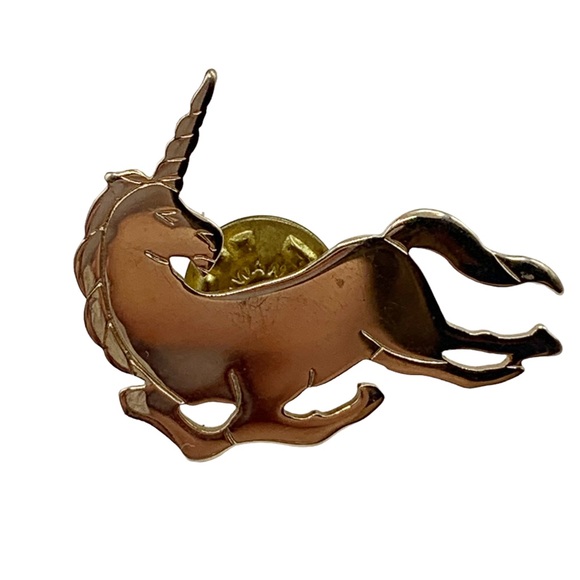 Avon vintage unicorn pin gold tone simplistic - Picture 1 of 7